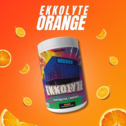 Ekkovision Ekkolyte Electrolytes & Minerals Powder, 50 MG Vitamin C & 155 MG Magnesium for Hydration Support, Essential Electrolytes for Women & Men, Orange Flavored Electrolyte Mix, 120 Servings
