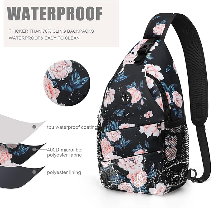 Crossbody Bags for Women Men Trendy Sling Bag Bakpack Casual Chest Bag with Convertible Shoulder Strap