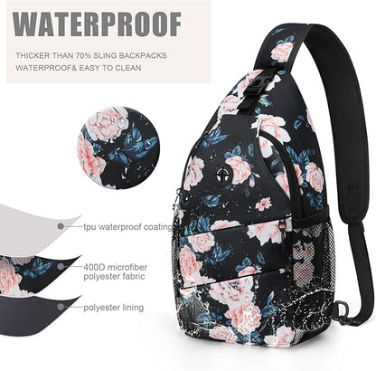 Crossbody Bags for Women Men Trendy Sling Bag Bakpack Casual Chest Bag with Convertible Shoulder Strap