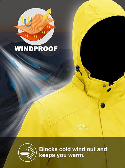 MAGCOMSEN Men's Lightweight Windbreaker Rain Jacket Raincoat with Detachable Hood for Hiking Fishing Activewear