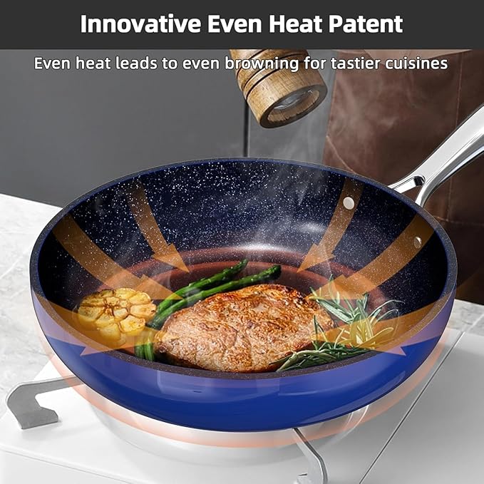 Nuwave Lux 13pc Forged Lightweight Cookware Set PFAS Free, Healthy G10 Duralon Ceramic Coating, Ultra Non-Stick, Stay-Cool Handles, Works on All Cooktops & Induction Ready