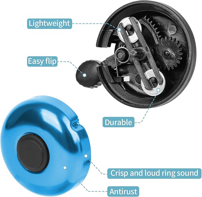 Classic Bike Bell, Aluminum Bicycle Bell, Loud Crisp Clear Sound Bicycle Bike Bell for Adults Kids