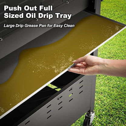 MELLCOM Upgraded 60,000 BTU Stainless Steel Burner Barbecue Grill, 6 Burner BBQ Propane Gas Grill with Side Stove & Cast Iron Grates for Patio, Camping, Outdoor Cooking