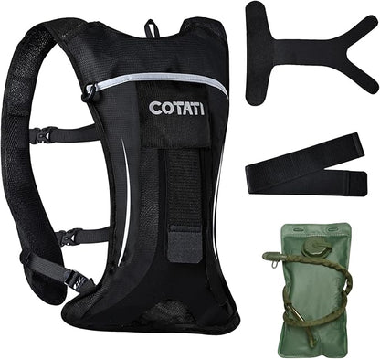 COTATI Hydration Backpack Running Vest with 2L Water Bladder,Lightweight Backpacks for Men Women Hiking Biking Cycling