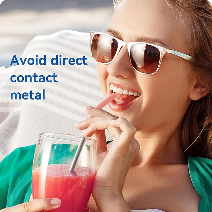 Reusable Metal Straws with Silicone Tip for Stanley 40oz,Stainless Steel Drinking Straws for 40oz Tumbler,3 Straight Tubes & 6 Tips& 1 Cleanr Brush(Rose Quartz)