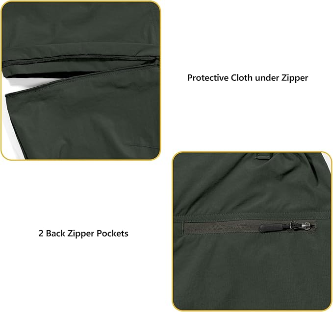 Little Donkey Andy Men's Stretch Convertible Pants, Zip-Off Quick-Dry Hiking Pants, UV Protection, Lightweight