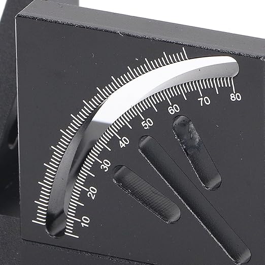 Tyenaza 3D Woodworking Square Aluminum Alloy Multi Angle Measuring Ruler 45 90 Degree Carpenter Square Protractor Black