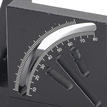 Tyenaza 3D Woodworking Square Aluminum Alloy Multi Angle Measuring Ruler 45 90 Degree Carpenter Square Protractor Black