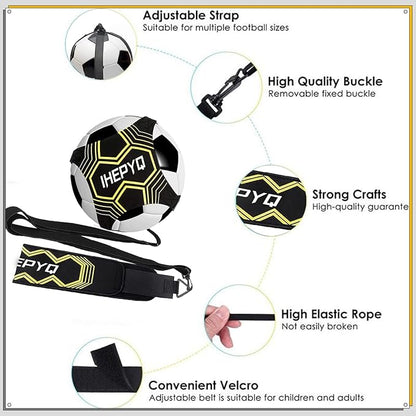 Soccer Agility Training Equipment Set, 12 Rung 20Ft Agility Ladder, 12 Disc Cones, 4 Steel Stakes, Solo Soccer Trainer, Jump Rope - Speed Training Equipment for Soccer Football Basketball