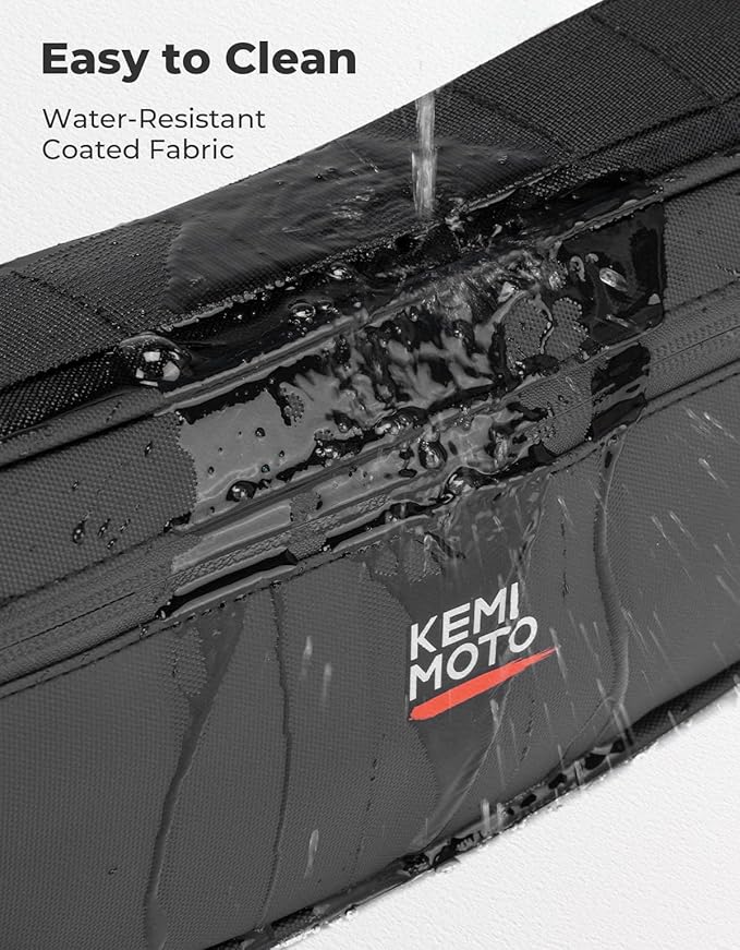 KEMIMOTO Bike Bag Frame, 3.5L Large Storage Bicycle Top Tube Pouch Dual Zippers, Water-Resistant Road Bike Frame Bag Triangle for Most Bike BMX MTB, Cycling Accessories Reflective