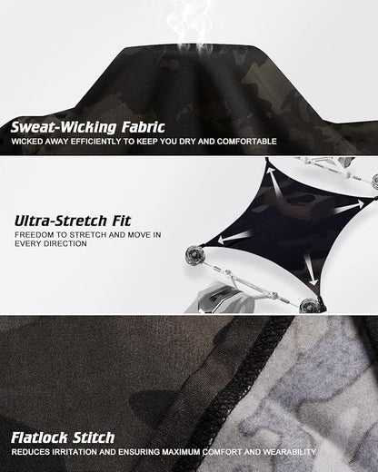 CL convallaria Long Johns Thermal Underwear for Men Soft Fleece Lined Base Layer Cold Weather Top Bottom Gift Set