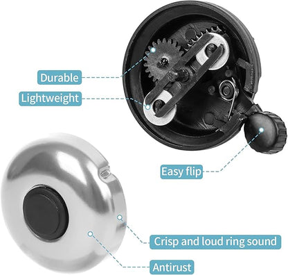 Classic Bike Bell, Aluminum Bicycle Bell, Loud Crisp Clear Sound Bicycle Bike Bell for Adults Kids