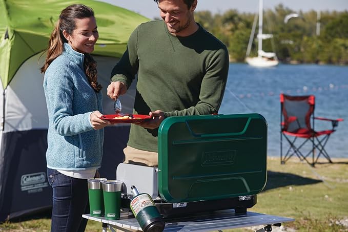 Coleman Classic 3-Burner Propane Camping Stove with InstaStart Ignition, Portable Cooktop with 3 Adjustable Burners & 28,000 BTUs of Power for Camping, Tailgating, Grilling, Hunting & More