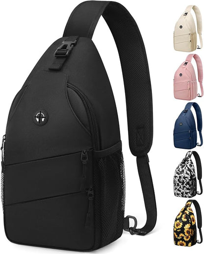 Crossbody Bags for Women Men Trendy Sling Bag Bakpack Casual Chest Bag with Convertible Shoulder Strap