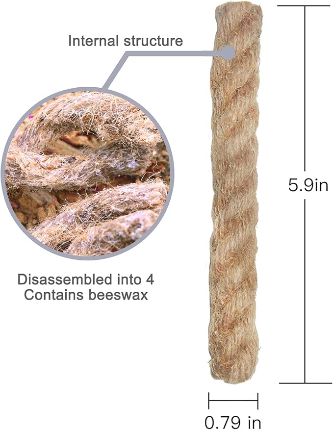 GOLDACE100% Windproof, Rainproof and Moisture- Emergency Survival Tool Kits| Long-Lasting Fire Starters for Campfires| Camping Cooking Kindling Tinder| fire Rope Hemp core| Unlimited Shelf Life