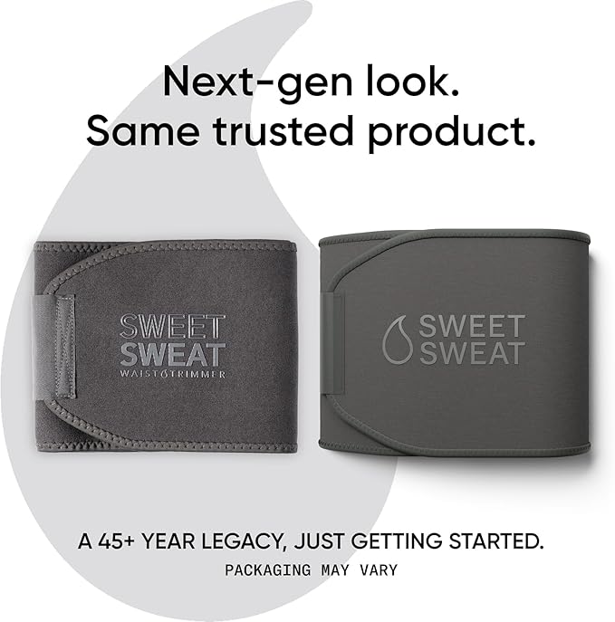 Sports Research Sweet Sweat Waist Trimmer (Core Series) - Premium Sweat Enhancing Fitness Band for Women & Men