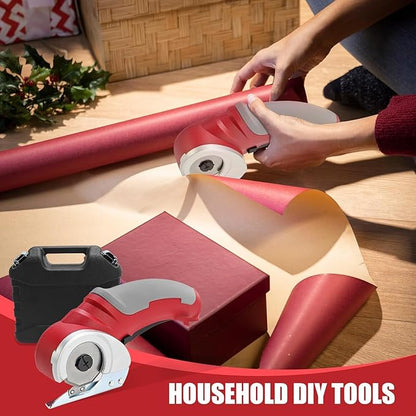 Cordless Electric Scissors, 4.2V Electric Cardboard Cutter, Power Rotary Box Cutter for DIY Crafts, Fabric, Leather Projects