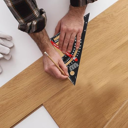 Adjustable Woodworking Triangle Ruler Carpenter Multi-Angle Measuring Tool for Precise Line Marking and Rafter Layout in Carpentry