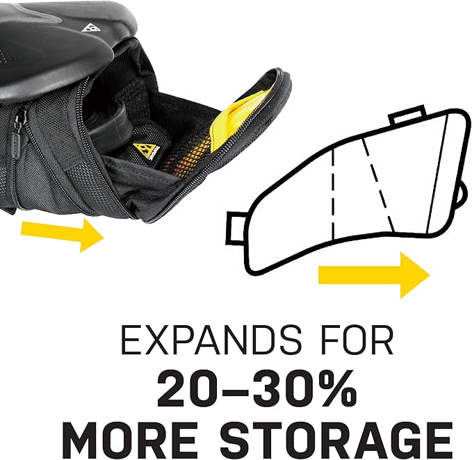 Topeak Aero Wedge Pack, w/ Fixer F25, Medium , Black