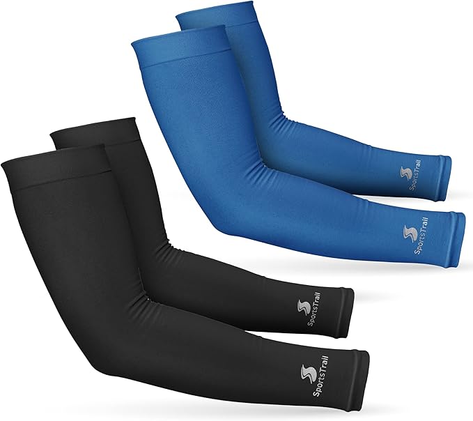 SportsTrail Cooling Arm Sleeves for Men & Women – Breathable, UV Sun Protection, Sports Arm Sleeves for Women, Men & Youth