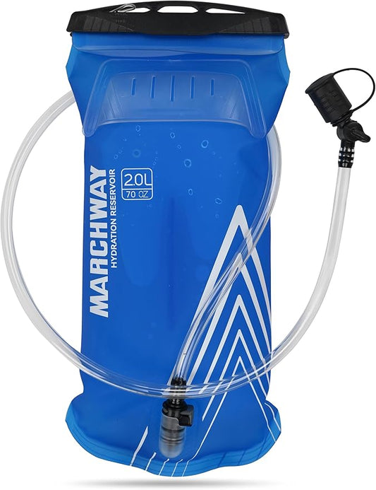 MARCHWAY Lightweight TPU Hydration Bladder 2L/3L for Hydration Packs, Slide-Seal Wide Mouth Water Reservoir Bag with Carry Handle for Hiking, Cycling, Running, Camping, Travel