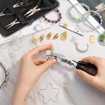 10 Pack Jewelry Pliers Set, Mini Pliers Set, Jewelry Making Include Flat, Jewelry Tools, Needle, Round, Bending Linesman, Applicable to Handicrafts, Earring Making, Repairing