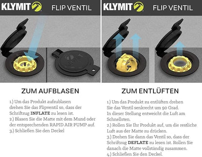 KLYMIT Static V2 Inflatable Sleeping Pad | Portable, Ultralight, Easy to Inflate, Foldable Air Bed for Camping, Backpacking & Hiking — Green