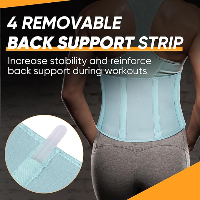APEXUP Sweat Waist Trainer for Women and Men, Neoprene Waist Trimmer Belt Slimming Sweat Band with Removable Lumbar Support