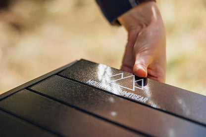 MOUNTAIN SUMMIT GEAR Heavy-Duty Roll-Top Table for Camping (Large) - Portable Aluminum-Top Folding Table with Steel Frame by Caddis Sports