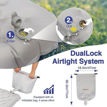 Ultralight Sleeping Pad 28oz, 7.2 R Insulated Inflatable Sleeping Pad, Lightweight Sleeping Mat for Camping, Hiking, Backpacking, Climbing with Inflatable Bag, Regular (70.9 × 23.6in)