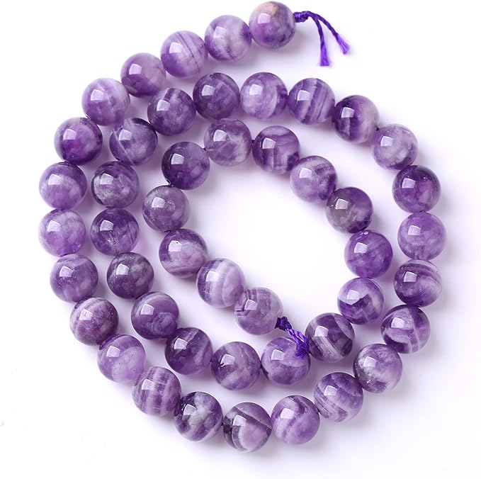 160PCS 4MM Purple Amethyst Dream Lace Beads Natural Quartz Crystal Stone Loose Beads for Jewelry Making DIY Bracelet Grade A+