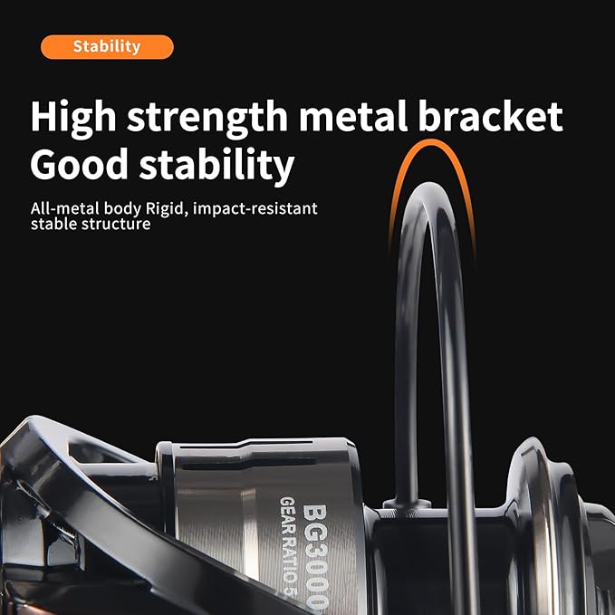 HAUT TON 8000/10000/12000 Big Game Surf Spinning Fishing Reel,20KG Drag Power. Backlash-Free Bearings,Metal Reel Seat,Zinc Alloy Gear for Saltwater Inshore and Offshore Fishing