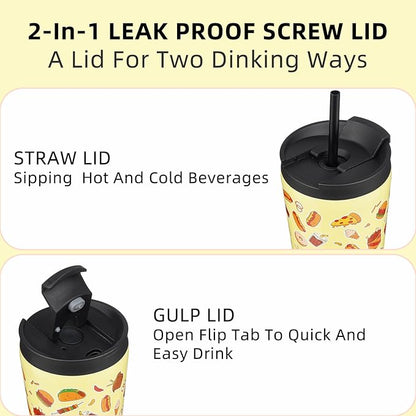 BJPKPK 30oz Tumbler With lid And Straw Stainless Steel Travel Coffee Mug Insulated Tumblers Cups,Yummy