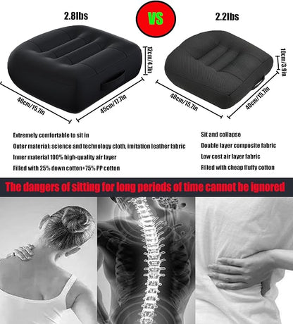 drivers seat booster cushion for adults/Car Booster Seat for Short Drivers/Increase The Field of View by 12cm/ 4.7in,Improve comfort，Ideal for suitable for car/office/home/wheelchair/Black