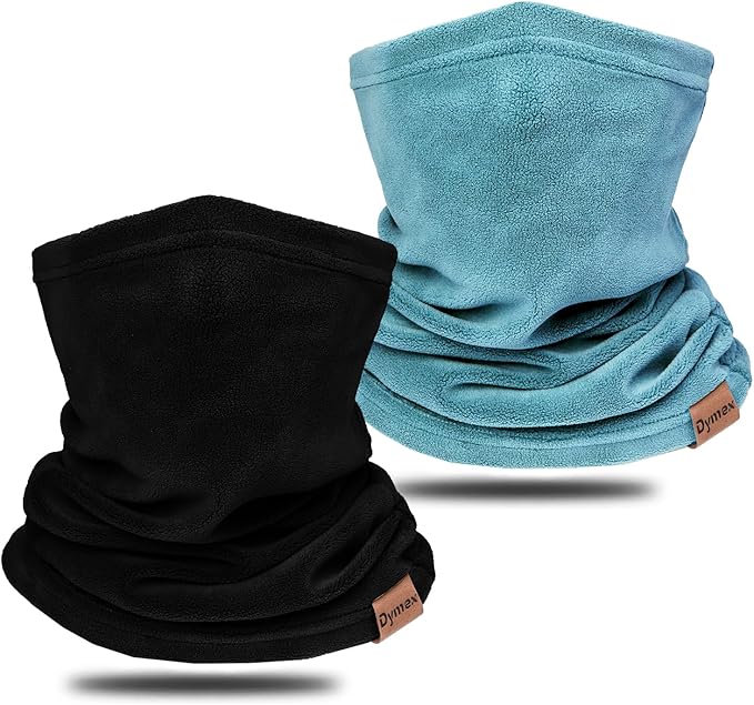 Neck Warmer Winter Neck Gaiter Face Mask Balaclavas for Women Men, Soft Fleece Face Cover Mask for Skiing Motorcycle-2 Pack