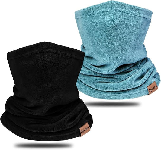 Neck Warmer Winter Neck Gaiter Face Mask Balaclavas for Women Men, Soft Fleece Face Cover Mask for Skiing Motorcycle-2 Pack