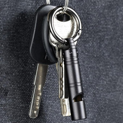 Whistle Emergency,Titanium Loud Whistle up to 120db,Emergency Survival Whistles Keychain for Kids Women Men,Safety Whistles for Camping Hiking-Black