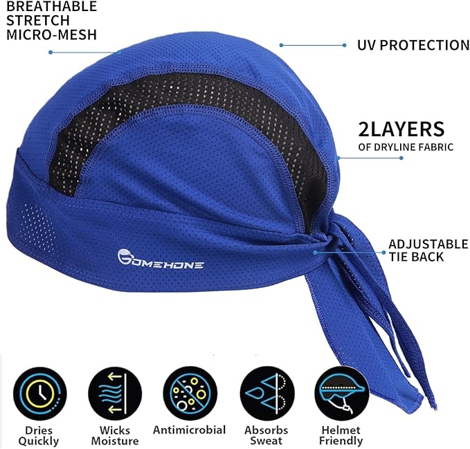 Men's Breathable Cycling Bandanas Outdoor Sweat-Wicking Cycling Caps Motorcycle Helmet Liners