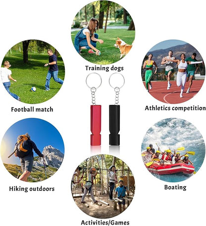 Custom Whistle with Text/Logo 1-100 Bulk Personalized Emergency Survival Safety Whistle with Keychain Gifts for Outdoor Sports Camping Hiking Referees Coaches