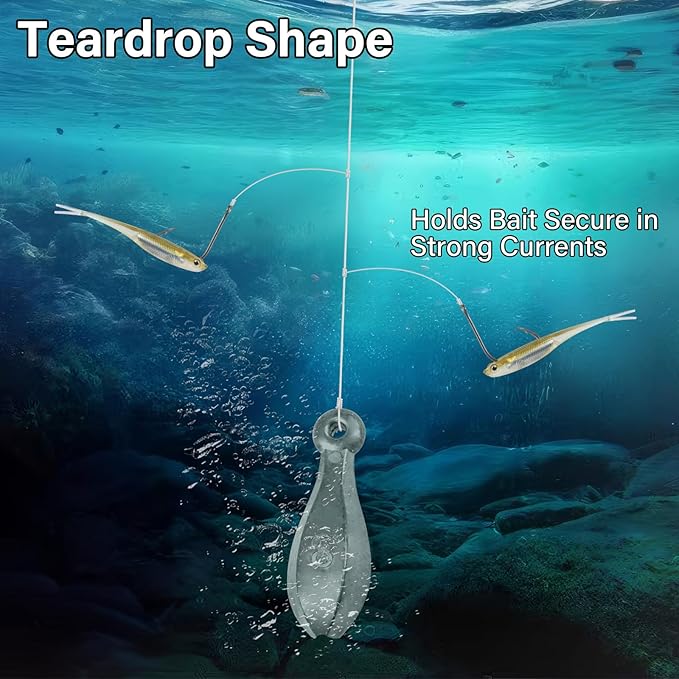 Dr.Fish Bank Sinkers Lead Fishing Weights, 1-32oz/2LB, Freshwater Catfishing Weights River Channel Surf Fishing Saltwater