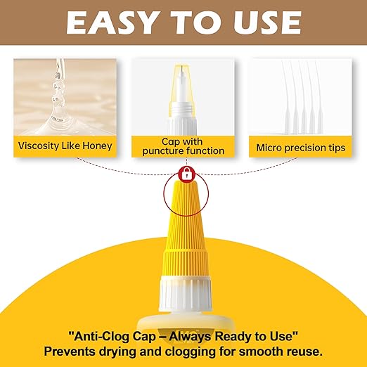 Ceramic Super Glue Liquid, Clear Instant Cyanoacrylate Adhesives for Ceramic Repair Food Safe, All Purpose CA Glue for Shoe Plastic Leather Glass Model Metal Wood Pottery Porcelain Mugs Clay Dishes