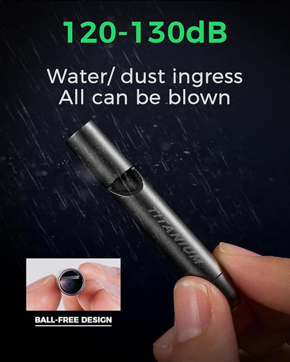 Titanium Small Emergency Whistle,120db Safety Survival Whistles with Lanyard, Outdoor Whistle for Coaches,Sports,Dog Training,Hiking,Life Saving