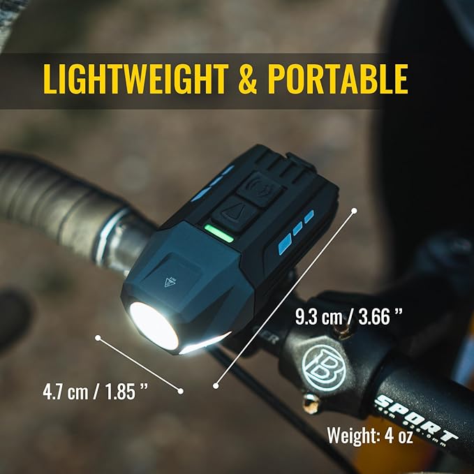 Bike Light Set, Rechargeable Bicycle Lights for Night Riding Front and Rear, Powerful Waterproof Bike Headlight, Easy to Install for Men Women Kids Road Mountain Cycling