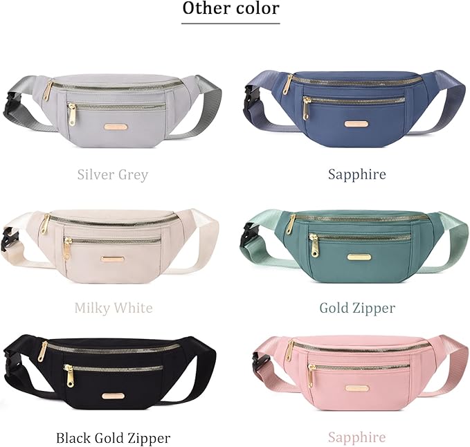 DAITET Crossbody Fanny Pack for Men&Women,Large Waist Bag & Hip Bum Bag with Adjustable Strap for Outdoors Workout Traveling Casual Running Hiking Cycling