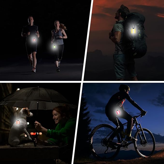 Safety Reflector Pendant, Fabric Reflective Safety Keychain Gear for Backpack & Running & Cycling