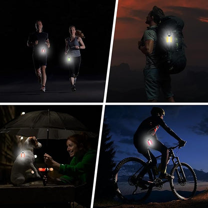 Safety Reflector Pendant, Fabric Reflective Safety Keychain Gear for Backpack & Running & Cycling