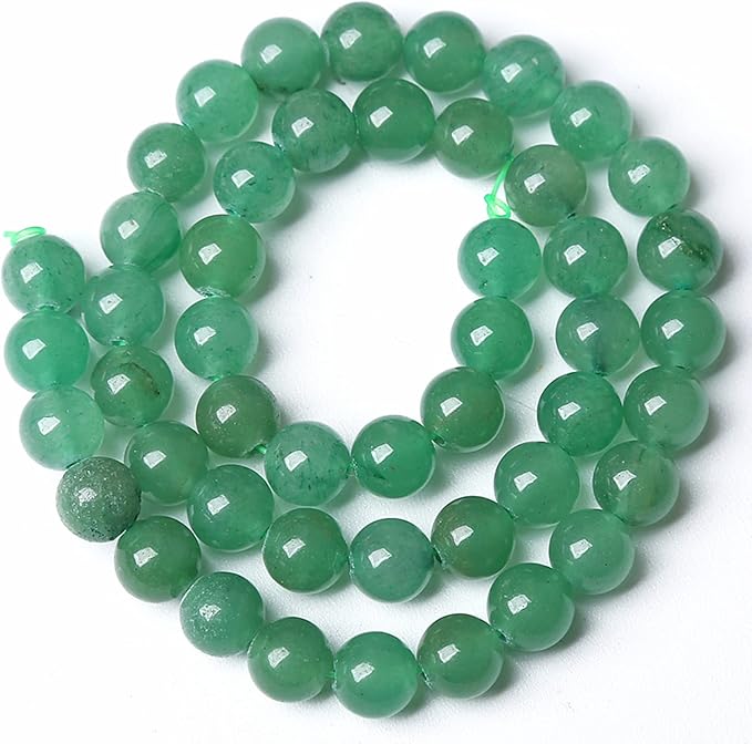 120PCS 6MM Natural Stone Green Aventurine Gemstone Loose Beads for Jewelry Making DIY Bracelet