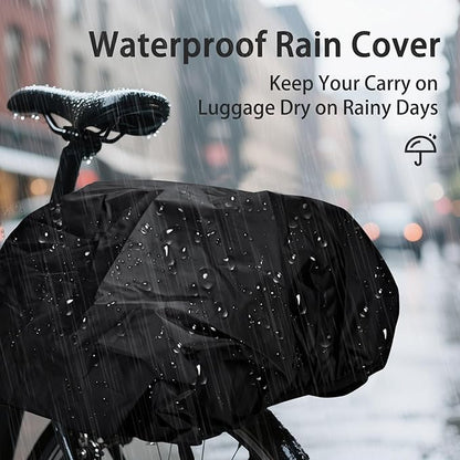 Waterproof Double Panniers Bag - 36L Saddle Bags for Rear Rack Bicycles with Safety Reflective Strips, Bicycle Commuting Pannier Fit Most Bicycle Rack with Rain Cover (With Rain Cover, Grey, 36L)