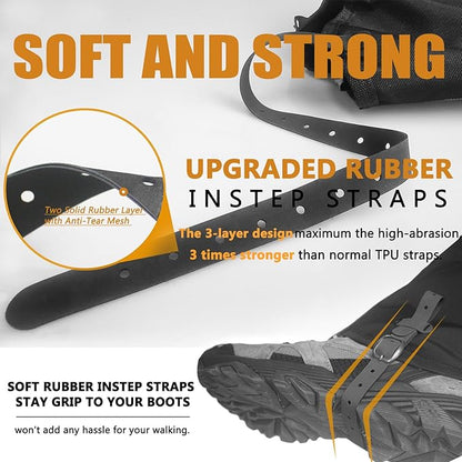 Frelaxy Leg Gaiters Ultra HIGH-Performance Hunting Gaiters, 100% Waterproof Hiking Gaiters with Upgraded Rubber Foot Strap, Adjustable Snow Boot Gaiters
