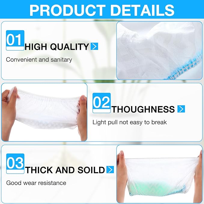 600 Packs Disposable Boot Shoe Covers Non Slip Thick Extra Booties for Shoes Covers Durable for Men Women (White)